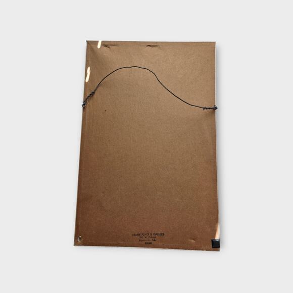 Vintage 1983 Bert Sesame Street Framed Cross-Stitch Art Green Matte - Picture 4 of 4